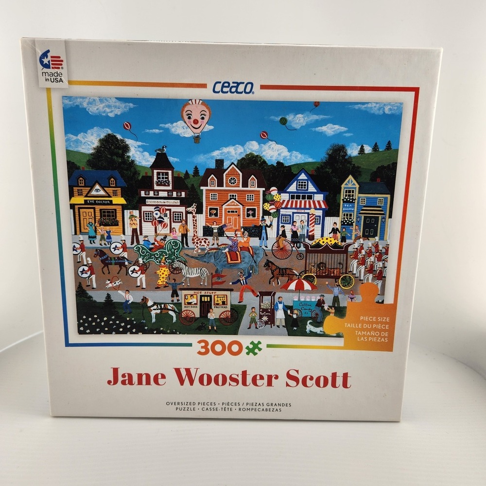 New Sealed Ceaco "Circus Pandemonium" Jane Wooster Scott 300 Large pc Puzzle